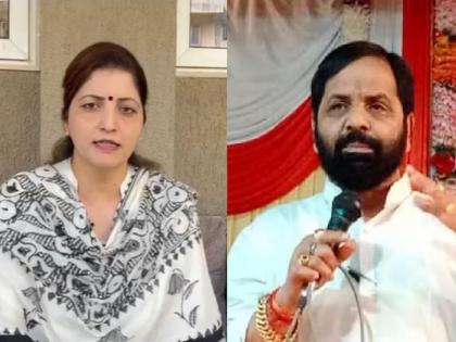 Ajit Pawar group leader Rupali Chakankar has criticized Shinde group MLA Bharat Gogawle. | 'तुम्ही त्या जिल्ह्यातून येता जिथे संपूर्ण महाराष्ट्र नतमस्तक होतो';गोगावलेंविरुद्ध चाकणकर आक्रमक