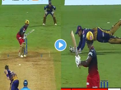 IPL 2022 T20 RCB vs KKR Wicket Keeper Sheldon Jackson takes superb catch in the air everyone gets amazed watch video | Sheldon Jackson Catch, IPL 2022 KKR vs RCB Video: शेल्डन जॅक्सनने चपळाईने हवेत झेपावत पकडलेला 'हा' अफलातून झेल पाहिलात का?