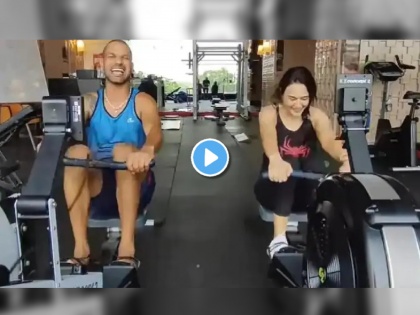Shikhar Dhawan Preity Zinta Gym Workout Video goes viral ipl 2022 punjab kings Instagram Post Chhoti Bachchi Ho Kya | Shikhar Dhawan Preity Zinta Gym Video: "छोटी बच्ची हो क्या?" शिखर धवनने प्रिती झिंटासोबतचा जिममधील व्हिडीओ केला पोस्ट