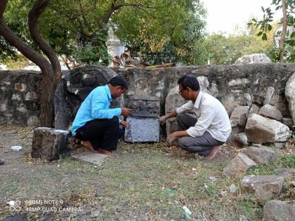 Chalukya inscription of 850 years ago in Balgaon | बालगावमध्ये ८८४ वर्षांपूर्वीचा चालुक्यकालीन शिलालेख