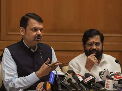 Eknath Shinde Devendra Fadnavis were seating next to each other but did not have a word for 9.45 minutes in starting | शिंदे फडणवीस शेजारीच, तरीही सुरुवातीला ९.४५ मिनिटे... दोघांचा अबोला