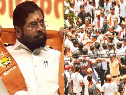 Still need to develop the skill of pick pocketing in front of the eyes... in Politics thane eknath Shinde ralley clash | डोळ्यासमोर पाकीट मारण्याचे स्किल डेव्हलप करणे बाकी...