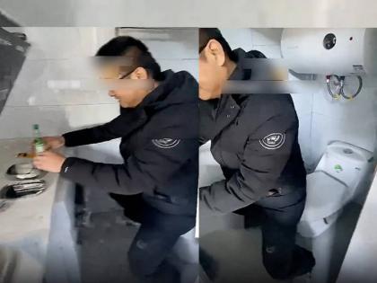 viral news cooking food while sitting on toilet seat in shanghai china | भन्नाट! टॉयलेट सीटवर बसून बनवत होता जेवण, कारण समजल्यावर नेटकरीही गोंधळले!