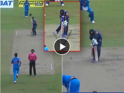 sl vs ind 1st odi match live shivam Dube gets his maiden ODI wicket, watch here video | SL vs IND Live : रोहितने दुबेकडे चेंडू सोपवला अन् त्यानं करून दाखवलं; पहिला बळी घेण्यात यश मिळवलं