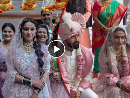 marathi actress shivani surve special ukhana for husband ajinkya nanaware video viral | "अजिंक्य माझे पती अन्...", शिवानीने नवऱ्यासाठी लग्नात घेतला खास उखाणा