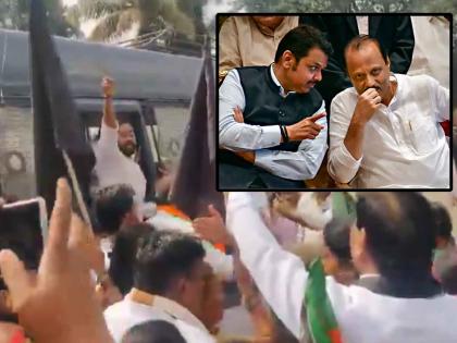 Tension in Mahayuti BJP black flag to ajit pawar convoy at Junnar What exactly happened? | महायुतीत तणाव! भाजपा अन् अजित पवारांच्या राष्ट्रवादीत बिनसलं; नेमकं काय घडलं?