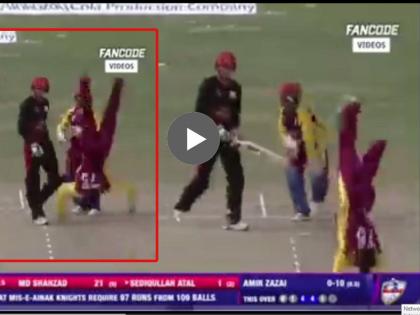 Shpageeza Cricket League Bowler Amir Zazai did a unique celebration after taking a wicket, watch the video | विकेट मिळताच गोलंदाजांने घातल्या कोलांटउड्या; अनोख्या सेलिब्रेशनची रंगली चर्चा! 