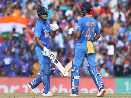 India Vs West Indies, 1st ODI: India score 287/8 in 50 overs, Windies need 288 to win | India Vs West Indies, 1st ODI: रिषभ, श्रेयसनं टीम इंडियाचा डाव सावरला; विराटला धीर मिळाला