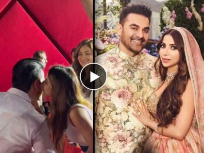 arbaaz khan 2nd wife shura khan kissed him in theater video viral netizens troll | अरबाजची दुसरी पत्नी शूराने थिएटरमध्ये सगळ्यांसमोरच अभिनेत्याला केलं किस, नेटकरी म्हणाले- "कॅमेरा बघून..."