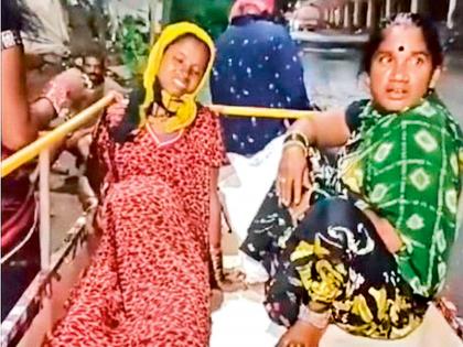 A pregnant woman reached the hospital by handcart; Poor governance of healthcare in Panvel | हातगाडीवरून गर्भवती पोहचली रूग्णालयात; पनवेलमध्ये आरोग्यसेवेचा भोंगळ कारभार