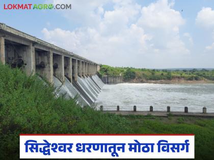 latest news Siddheshwar Dam Water Release: Siddheshwar Dam 100 percent full; Alert issued to villages along the river | Siddheshwar Dam Water Release : सिद्धेश्वर धरण शंभर टक्के भरले; नदीकाठच्या गावांना सतर्कतेचा इशारा latest news Siddheshwar Dam Water Release: Siddheshwar Dam 100 percent full; Alert issued to villages along the river | Siddheshwar Dam Water Release : सिद्धेश्वर धरण शंभर टक्के भरले; नदीकाठच्या गावांना सतर्कतेचा इशारा