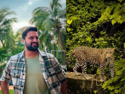 This is the same leopard that entered the Koram Mall in Thane, now wandering behind Siddharth Chandekar's house | ठाण्याच्या कोरम मॉलमध्ये शिरलेला तोच हा बिबट्या, आता फिरतोय सिद्धार्थ चांदेकरच्या घरामागे