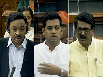 No-confidence motion, Hindutva, Satta and Shiv Sena; 3 MP Shrikant Shinde, Arvind Sawant, Narayan Rane of the state clashed in the Lok Sabha | अविश्वास प्रस्ताव, हिंदुत्व, सत्ता अन् शिवसेना; राज्यातील ३ खासदार लोकसभेत भिडले