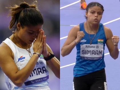 Paris Paralympics 2024 Simran wins bronze in women’s 200m T12; Navdeep bags silver in Javelin F41 final | Paris Paralympics 2024: दृष्टीहीन Simran Sharma ची कमाल; भिंगरीसारखी धावली अन् पटकावलं मेडल