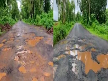 bad condition of roads in rural areas In Sindhudurg district | सिंधुदुर्ग: महामार्गावरील खड्डे भुजले, पण ग्रामीण भागातील रस्त्यांची झालीय चाळण