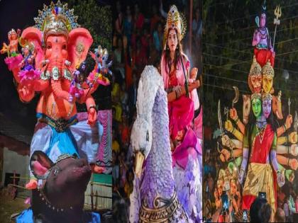 Mand Utsav celebrations in Nerur, mythological events, replicas of deities based on stories, scenes | नेरूर येथील मांड उत्सव उत्साहात साजरा, पौराणिक प्रसंग, कथांवर आधारित देवदेवतांच्या प्रतिकृती, देखावे