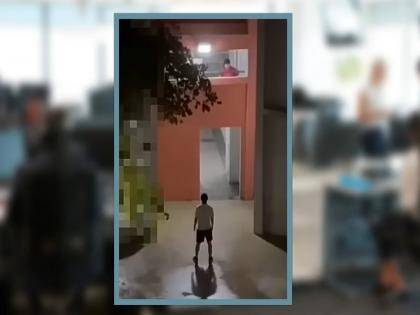 Woman in office calls husband 'baby', wife gets hyper after hearing it! High voltage drama in society; Watch video | ऑफिसमधील महिला पतीला म्हणाली 'बेबी', ऐकताच हायपर झाली पत्नी! भर सोसायटीत हाय व्हॉल्टेज ड्रामा; पाहा व्हिडीओ Woman in office calls husband 'baby', wife gets hyper after hearing it! High voltage drama in society; Watch video | ऑफिसमधील महिला पतीला म्हणाली 'बेबी', ऐकताच हायपर झाली पत्नी! भर सोसायटीत हाय व्हॉल्टेज ड्रामा; पाहा व्हिडीओ