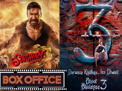 singham again vs bhool bhulaiyya 3 box office collection day 3 ajay devgn kartik aryan movie details | 'सिंघम अगेन' आणि 'भूल भूलैय्या ३'चा बॉक्स ऑफिसवर धमाका, कोण ठरलं वरचढ? जाणून घ्या कलेक्शन