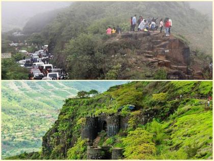 Iron mesh will be installed on the ghat road of Sinhagad Fort pune latest news | Sinhagad Fort: सिंहगडाच्या घाट रस्त्यावर लोखंडी जाळी बसवली जाणार