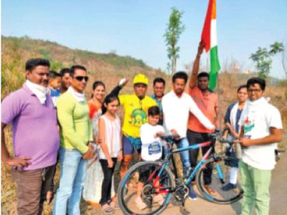 90 km on a bicycle. Distance crossed in three hours; Appreciate the performance of Gajanan Dukare | सायकलवर ९० कि.मी. अंतर तीन तासांत पार; गजानन डुकरे यांच्या कामगिरीचे कौतुक