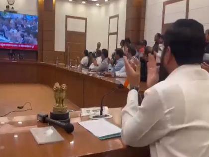 CM Eknath Shinde congratulated all Indians and scientists after Chandrayaan-3 successfully landed on the moon. | बुद्धिवंतांचा देश अशी ओळख असलेल्या आपल्या भारताने आज ऐतिहासिक यश मिळवलं- एकनाथ शिंदे