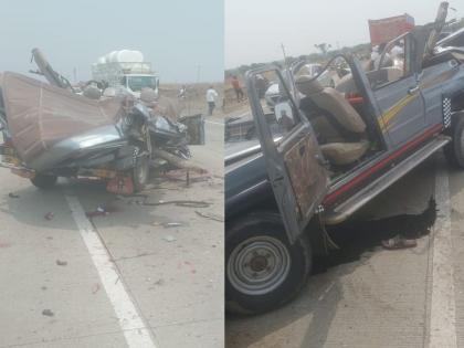 four members of the same family including 7 killed in horrific accident in Latur | आर्वी गावावर शाेककळा! एकाच कुटुंबातील चार जणांवर काळाचा घाला; भीषण अपघातात ७ ठार