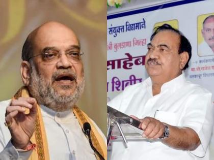 NCP leader Eknath Khadse will join BJP?; Phone discussion with Amit Shah | NCP नेते एकनाथ खडसे पुन्हा भाजपात जाणार?; अमित शाह यांच्यासोबत फोनवरून चर्चा