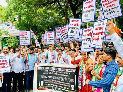 Agitation of NCP District Youth Congress in Thane against Shinde group, BJP | शिंदे गट, भाजपा विरोधात ठाण्यात राष्ट्रवादी जिल्हा युवक कॉंग्रेसचे आंदोलन