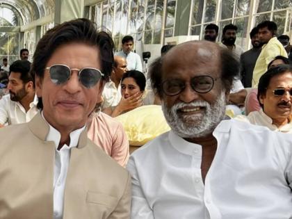 fan asked shahrukh khan whether he would watch rajinikanth s film jailer | रजनीकांतचा 'जेलर' बघणार का? चाहत्याच्या प्रश्नावर शाहरुख म्हणाला, 'मला रजनी सर...'