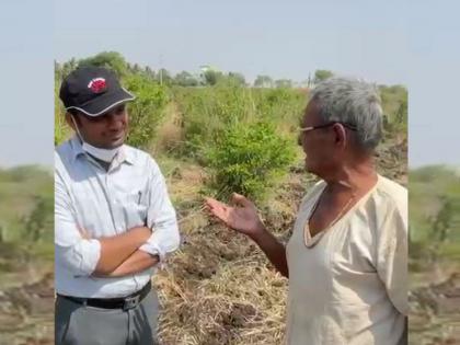 Video! old Age Farmer Communicated in English with the power theft MSEB team officer in Atpadi sangli Video goes Viral | शेतकऱ्याचा नादच खुळा... Video! वीजचोरी पथकासमोर इंग्रजीतून मांडल्या समस्या