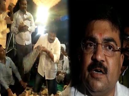 BJP minister Arvind Raiyani beat himself with an iron chain; What exactly happened? | भाजपा मंत्र्याने स्वत:लाच लोखंडी साखळीनं मारले; लोकांनी पैसे उडवले, काय घडलं?