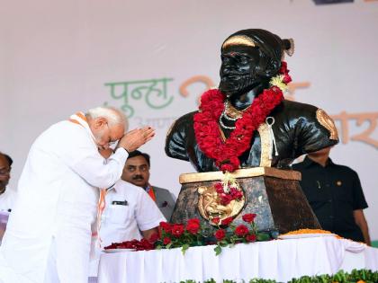 Statues of Chhatrapati Shivaji Maharaj vandalised in Karnataka, Shivsena Target BJP | ...तरच ते जातिवंत शिवप्रेमी! भाजपवाल्यांनो, बोम्मईंचे सरकार आता घालवाच; शिवसेनेचा टोला