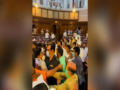 Legislators Clashesh in fisticuffs over Birbhum killings in West Bengal Assembly; TMC MLA's nose is broken, 7 BJP MLAs are admitted to hospital | West Bengal Assembly: पश्चिम बंगाल विधानसभेत धुमशान; TMC आमदाराचं नाक तुटलं तर ७ भाजपा आमदार हॉस्पिटलला दाखल