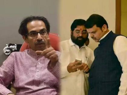 Shivsena Target CM Eknath Shinde and DCM Devendra Fadnavis over Cabinet Expansion | "पै-पाहुण्यांना निमंत्रण गेले, पण मंत्रिमंडळाची पंगत बसायला काही तयार नाही"