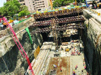  Completing the base slab of MIDC Metro station in Metro-3 line | मेट्रो-३ मार्गिकेतील एमआयडीसी मेट्रो स्थानकाचे बेस स्लॅबचे काम पूर्ण