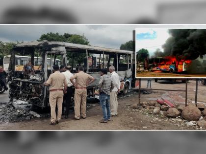 Aurangabad Smart City bus caught fire all passengers including a child managed to get out safely | Bus catches Fire, Video: स्मार्ट शहर बसला आग, लहान मुलासह ७ प्रवाशी सुरक्षित बाहेर काढण्यात यश