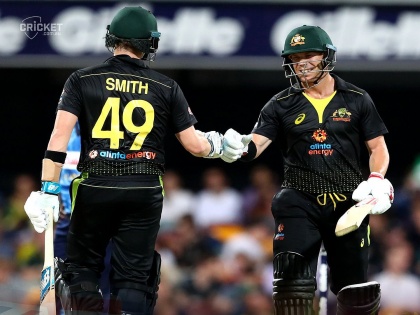 Aus vs SL : Warner, Smith scored half century, Australia won by 9 wickets (with 42 balls remaining) against Sri Lanka in second T20I | Aus vs SL : वॉर्नर-स्मिथ जोडीनं श्रीलंकेला धु धु धुतले, दुसऱ्या ट्वेंटी-20तही दणदणीत विजय 