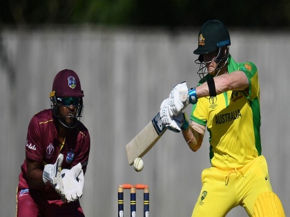 Australia won by seven wickets, unofficial World Cup warm-up match against West Indies | स्टीव्हन स्मिथची दमदार खेळी, पण ऑस्ट्रेलियाचा सलामीवीर जखमी