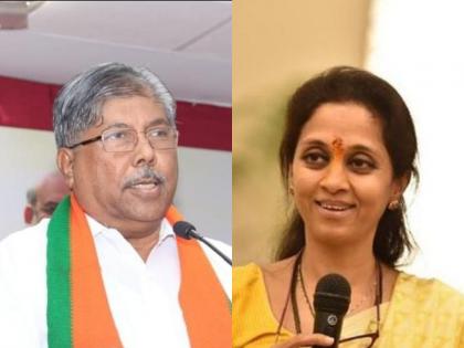 Why stay in politics, go at home and cook; Chandrakant Patil criticizes Supriya Sule over the OBC reservation | Chandrakant Patil : "राजकारणात कशासाठी राहता, घरी जा घरी, स्वयंपाक करा"; चंद्रकांत पाटलांची सुप्रिया सुळेंवर टीका