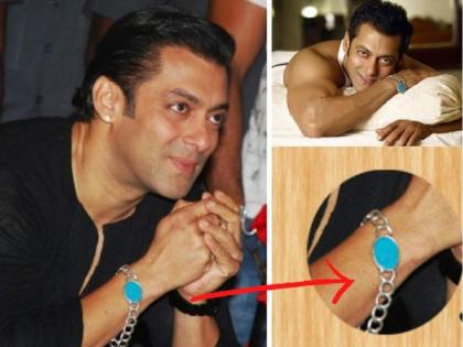 bollywood actor salman khan lucky stone name is firoza | निगेटिव्ह शक्तींवर आहे सलमानचा विश्वास? 'या' खास कारणासाठी वापरतो निळ्या खड्याचं ब्रेसलेट