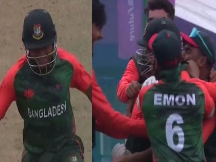 The Bangladesh men's cricket team secured the bronze medal at the Asian Games | शेवटच्या चेंडूवर चौकार मारत बांगलादेशने पाकिस्तानला आसमान दाखवले; कांस्यपद पटकावले!