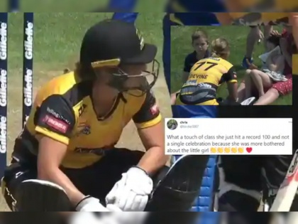Video : NZ's Sophie Devine's Gesture Towards Young Fan After Smashing Fastest T20 Century is Pure Class | Video : फलंदाजानं टोलावलेला चेंडूं प्रेक्षकांमधील चिमुरडीला लागला अन् त्यानंतर जे घडले त्याची होतेय चर्चा