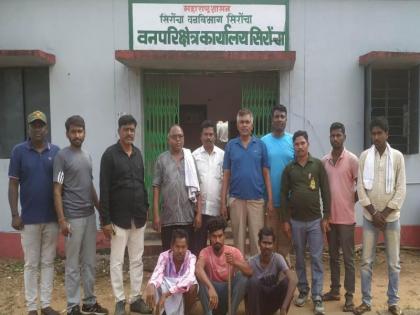 The forest department team nabbed the three who had gone to hunt wild animals in gadchiroli | शिकारी खुद यहां शिकार हो गया...; विद्युतप्रवाह सोडून करणार होते वन्यजीवाची शिकार