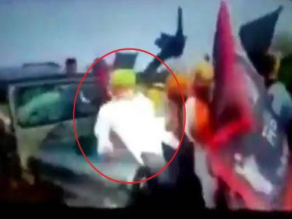 Lakhimpur Kheri Violence: Lakhimpur Kheri Viral Video A Jeep Ran Over On Protesting Farmers | Lakhimpur Kheri Violence: लखीमपूर खीरी हिंसाचाराचा थरारक व्हिडीओ; शेतकऱ्यांना चिरडल्याचं पाहून संताप येईल