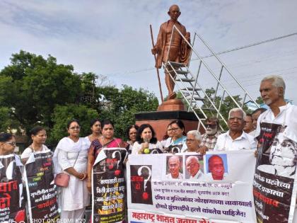 Dr. Narendra Dabholkar's shout of immortality; In Solapur Nirbhay morning walk attracted attention | डॉ. नरेंद्र दाभोळकर अमर रहे चा जयघोष; सोलापुरात निर्भय मॉर्निंग वॉकने वेधले लक्ष