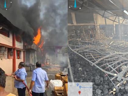 fire at a textile factory in Solapur was brought under control after seven hours | सोलापुरात टेक्स्टाइल कारखान्यास लागलेली आग सात तासांनंतर आटोक्यात