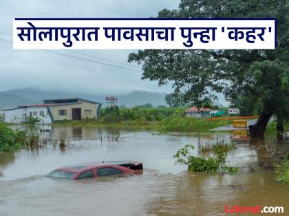 Red alert for Solapur today; Heavy rain in Solapur since morning, holiday declared for schools | सोलापूरला आज रेड अलर्ट; सकाळपासूनच सोलापुरात जोरदार पाऊस, शाळांना सुट्टी जाहीर Red alert for Solapur today; Heavy rain in Solapur since morning, holiday declared for schools | सोलापूरला आज रेड अलर्ट; सकाळपासूनच सोलापुरात जोरदार पाऊस, शाळांना सुट्टी जाहीर