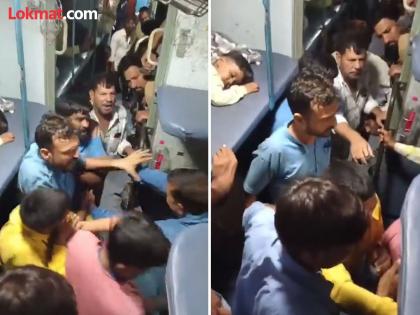 Passenger brutally beaten up for complaining about being overcharged for food on train | VIDEO: जास्त पैसे घेतले म्हणून ऑनलाईन तक्रार केली; पेंट्री कर्मचाऱ्यांनी प्रवाशाला बेदम मारहाण केली