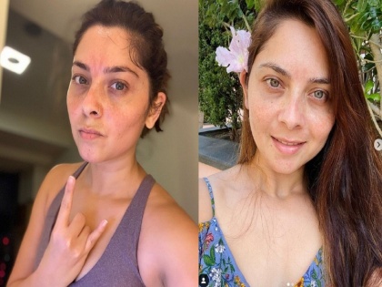 sonalee kulkarni shares no makeup look on social media | सोनाली कुलकर्णीने नो मेकअप फोटो शेअर करत सांगितली डागांची समस्या, होतंय कौतुक