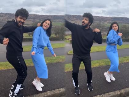 marathi actress Sonalee kulkarni dances on Kathi N ghongadi song in Scotland | Video: स्कॉटलँडमध्ये सोनालीने केला 'काठी न् घोंगडी..'वर जबरदस्त डान्स